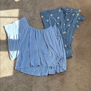 Old Navy Blue Maternity PJ Bundle - XL Maternity
